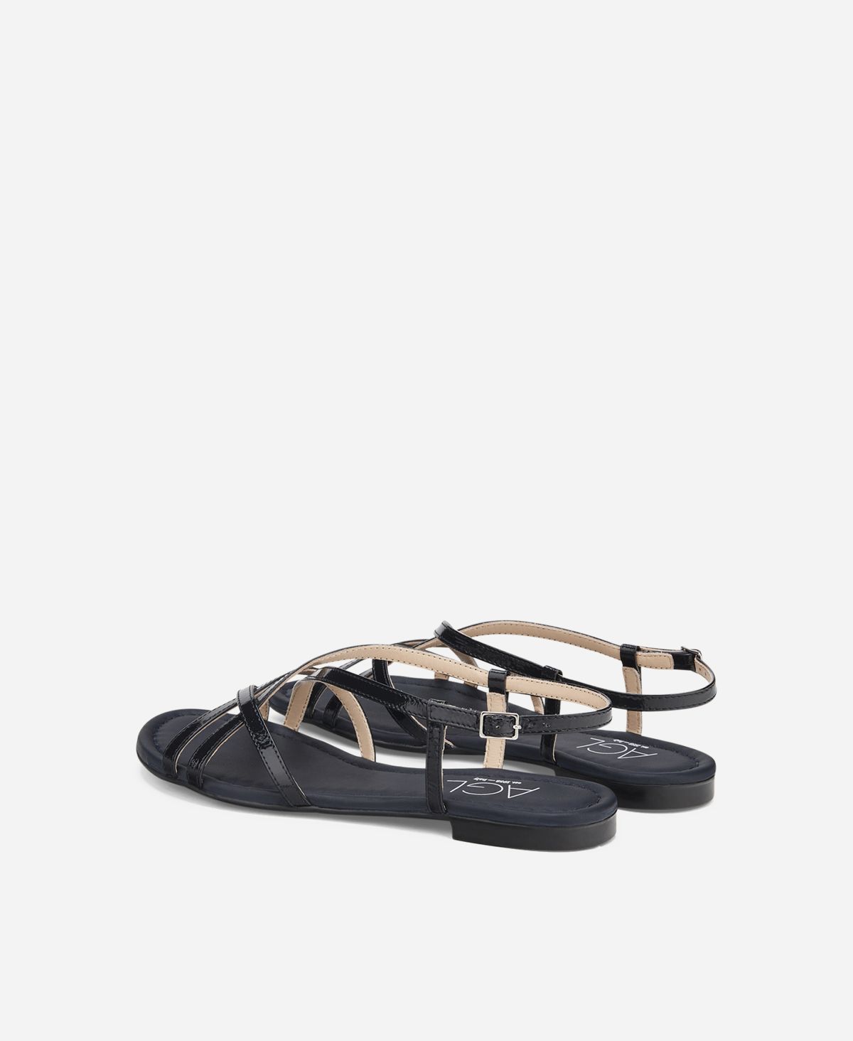 Agl Sandalo in pelle metal Blu notte Summer Straps Shopping Online