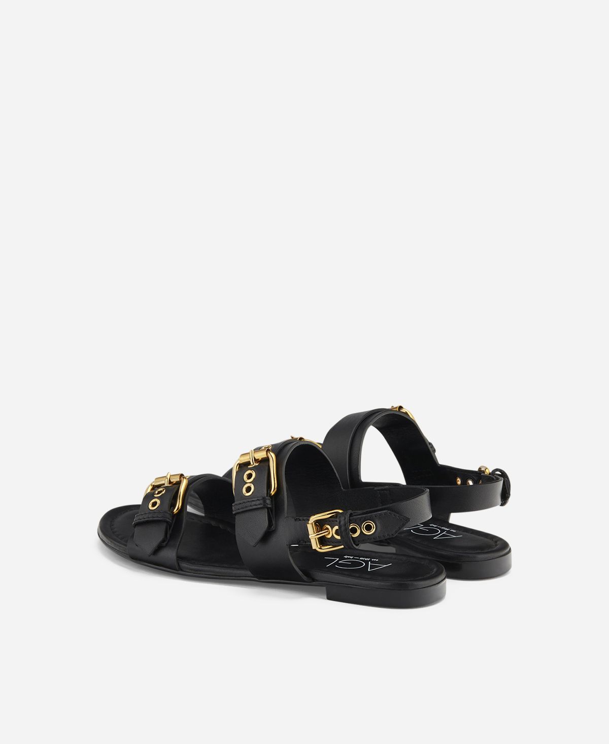 Agl Sandalo con fibbie Nero Summer Multi Buckles Affare Del Giorno