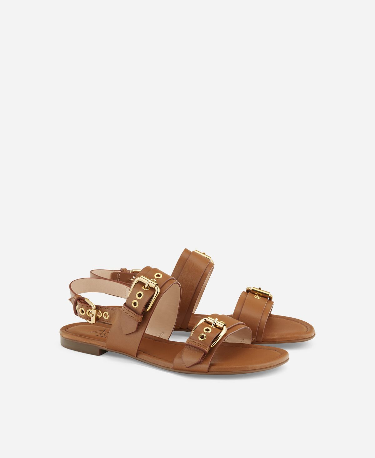 Agl Sandalo con fibbie Cuoio SUMMER MULTI BUCKLES Prezzo Ridotto