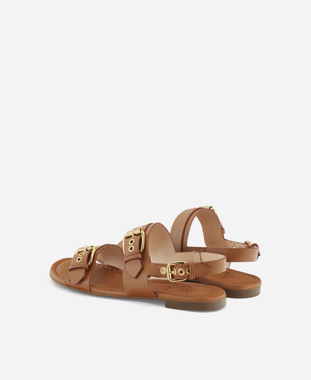 Agl Sandalo con fibbie Cuoio SUMMER MULTI BUCKLES Prezzo Ridotto