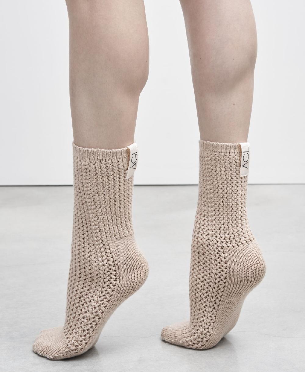 Agl Calze di lana Beige SOCK Vendita Calda