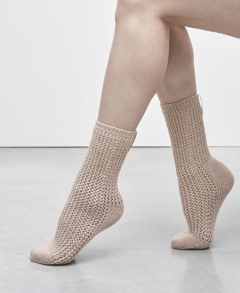 Agl Calze di lana Beige SOCK Vendita Calda