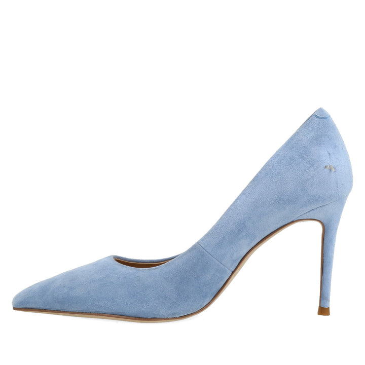 Uma Parker Decollete in Camoscio Light Blu Convenienza