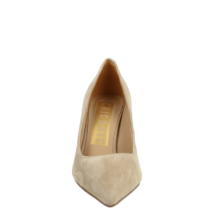 Uma Parker Decollete in Camoscio Beige Presa