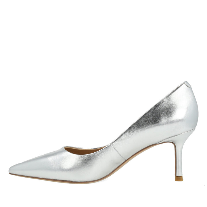 Uma Parker Decolleté in Nappa Metal Argento Sconto
