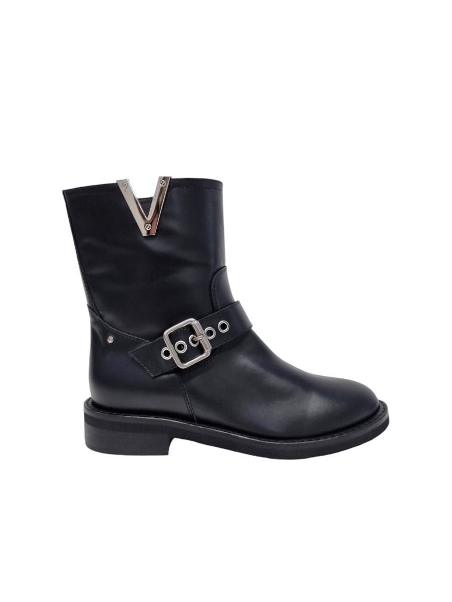 Via Roma 15 Biker V e fibbie pelle nera 4218 - Via Roma 15 Offerta