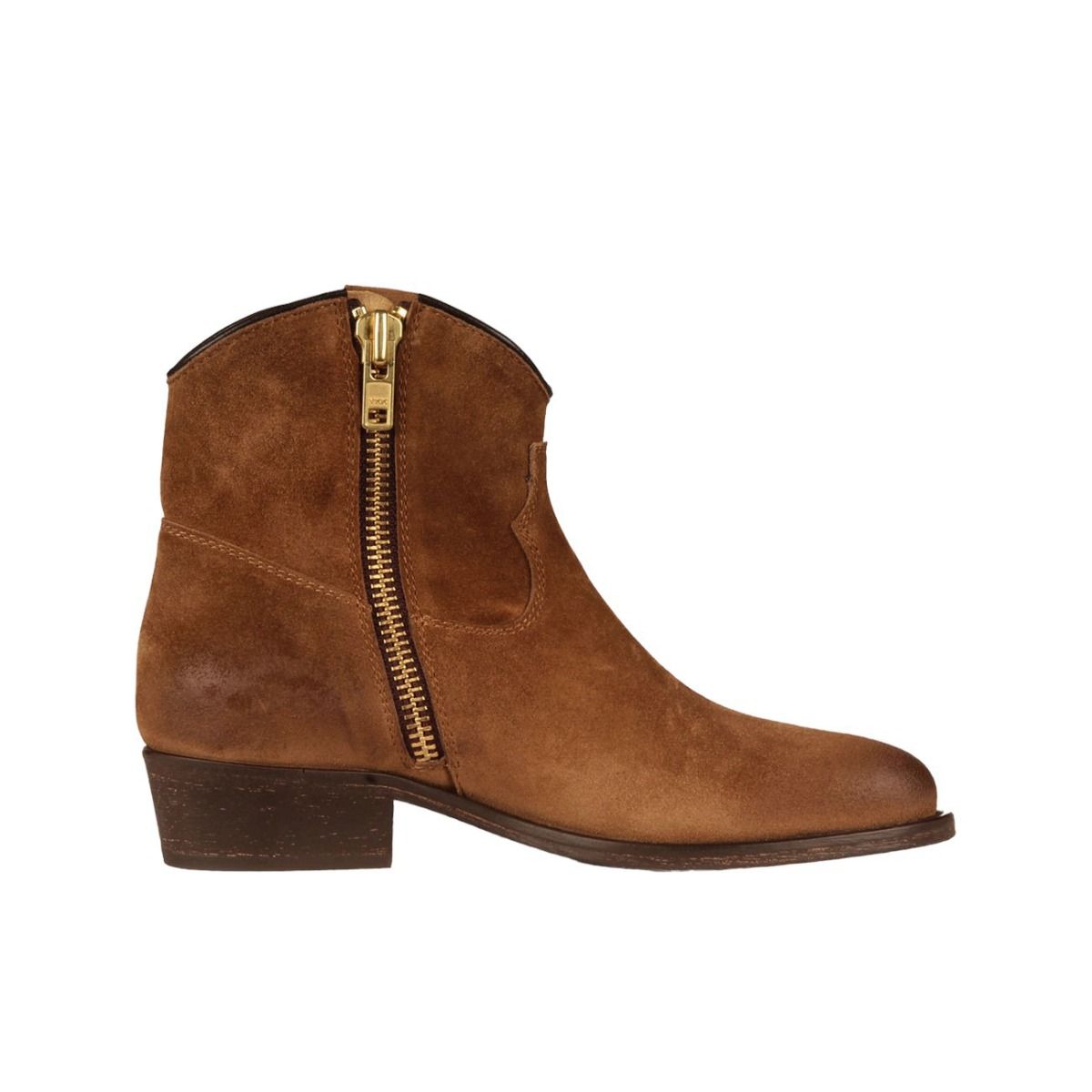 Via Roma 15 Tronchetto texano zip camoscio martora 1476 - Via Roma 15 Saldi
