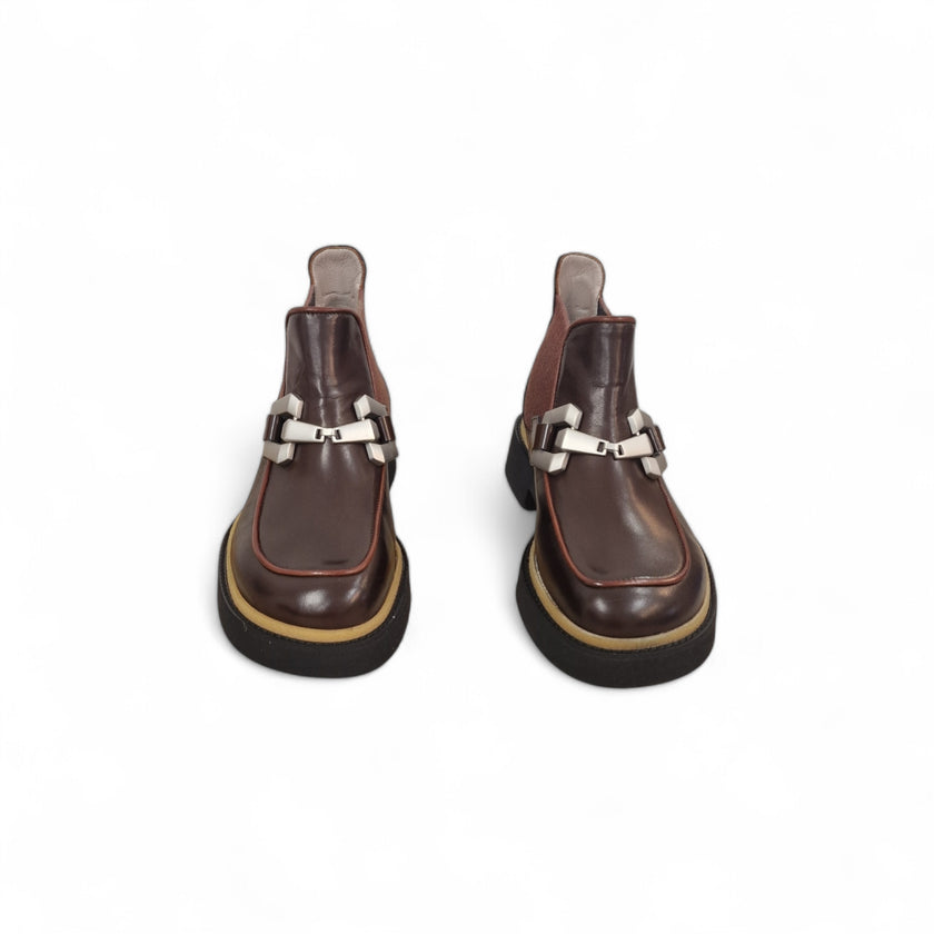 Viola Ricci Alice - Stivaletto beatles pelle cioccolato - rhum Convenienza