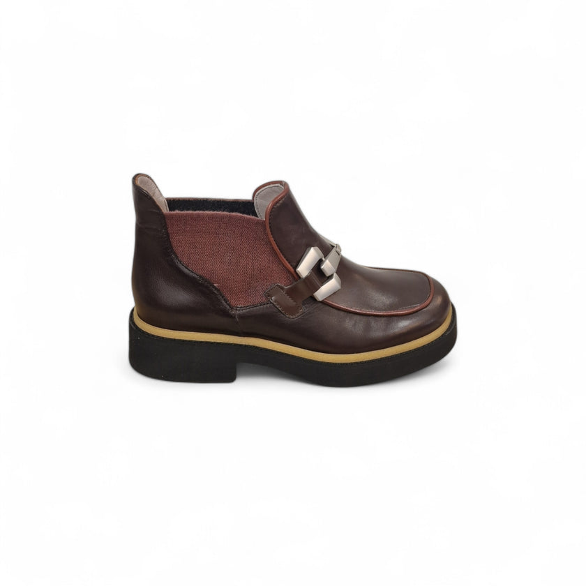 Viola Ricci Alice - Stivaletto beatles pelle cioccolato - rhum Convenienza