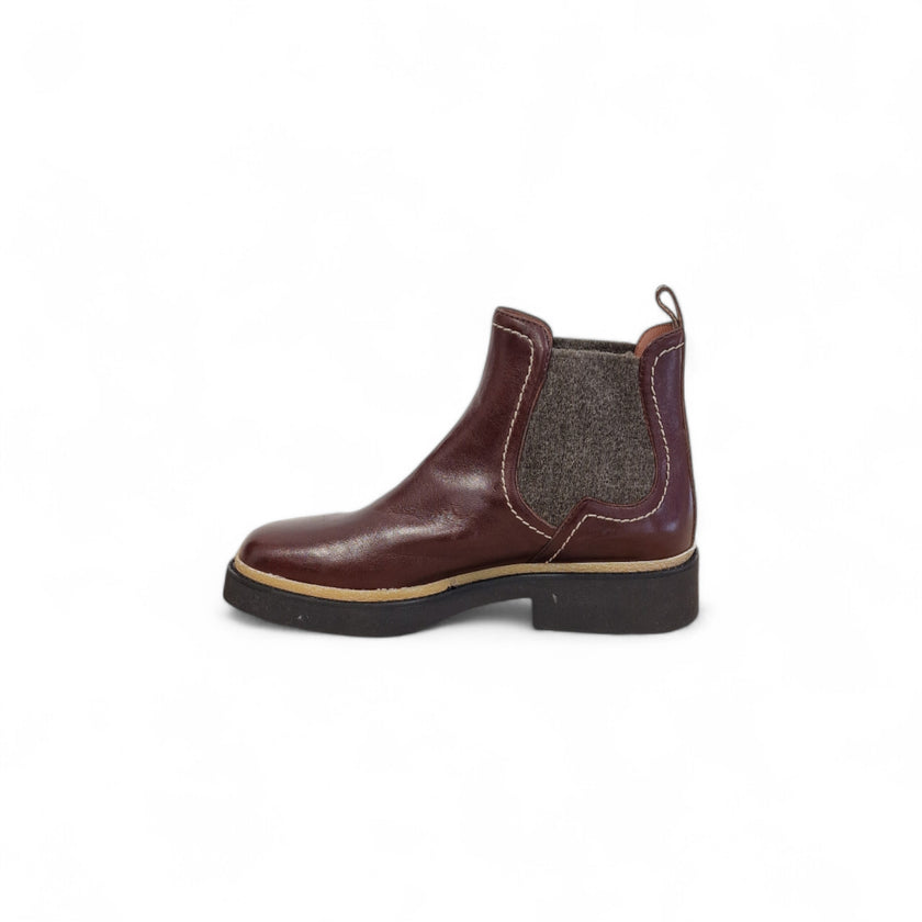 Viola Ricci Alice - Stivaletto beatles pelle mogano Economico