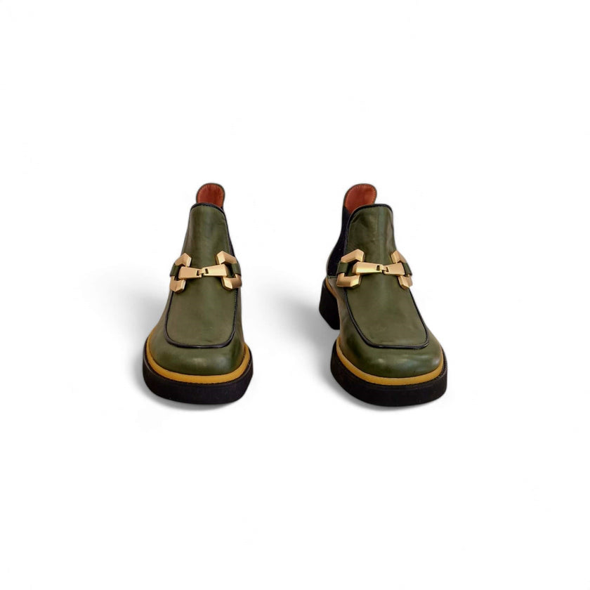 Viola Ricci Alice - Stivaletto beatles pelle verde Online