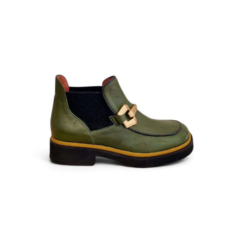 Viola Ricci Alice - Stivaletto beatles pelle verde Online