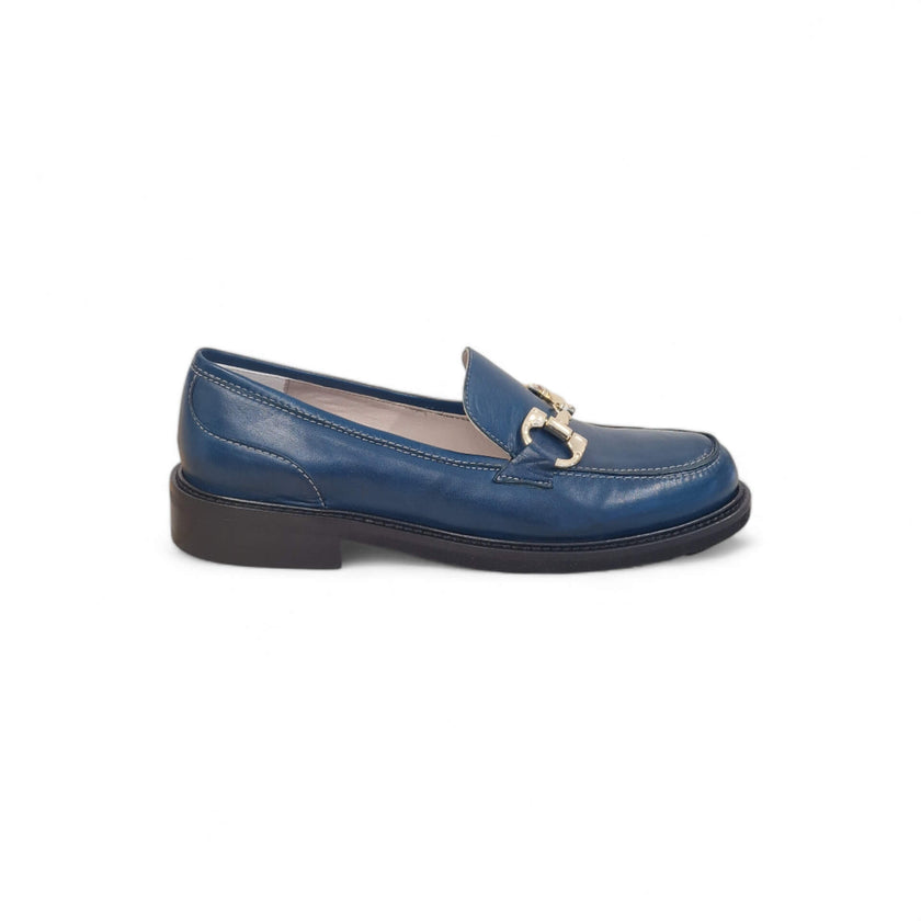 Viola Ricci Gaia - Mocassino nappa glove bleu' In Vendita