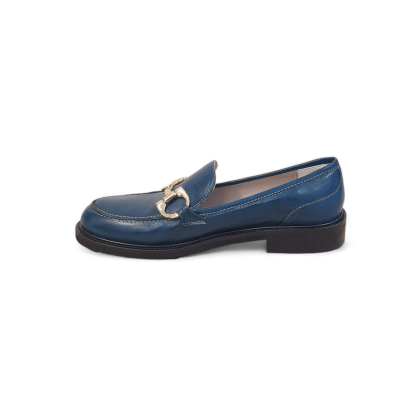 Viola Ricci Gaia - Mocassino nappa glove bleu' In Vendita