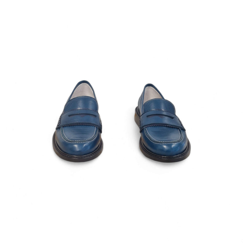 Viola Ricci Gaia - Mocassino nappa glove bleu' - basic Saldi