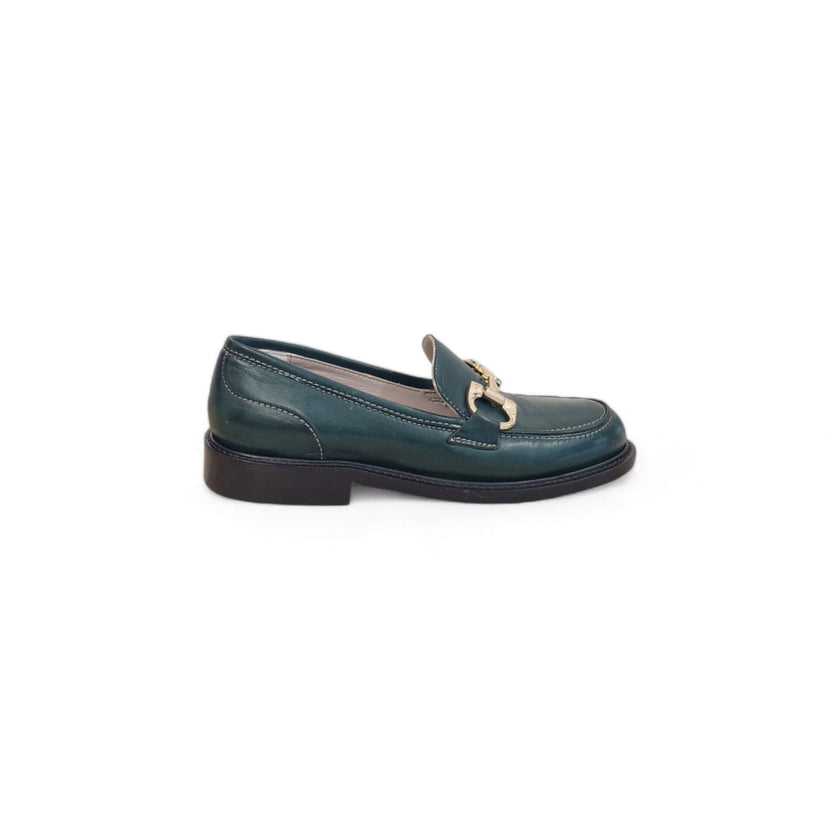 Viola Ricci Gaia - Mocassino nappa glove verde Saldi Di Fabbrica