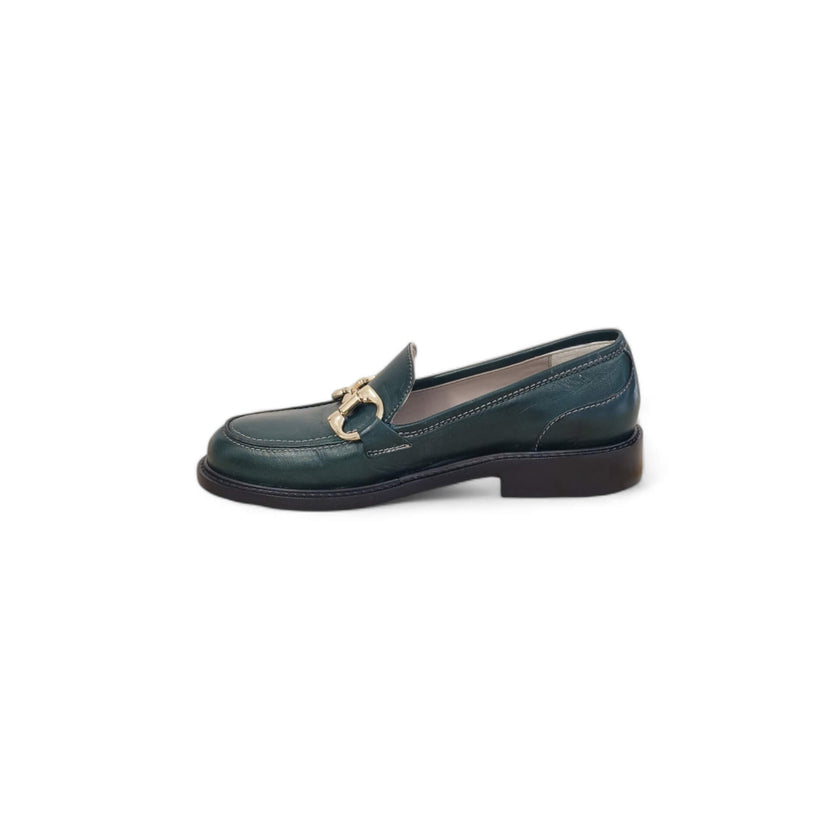 Viola Ricci Gaia - Mocassino nappa glove verde Saldi Di Fabbrica