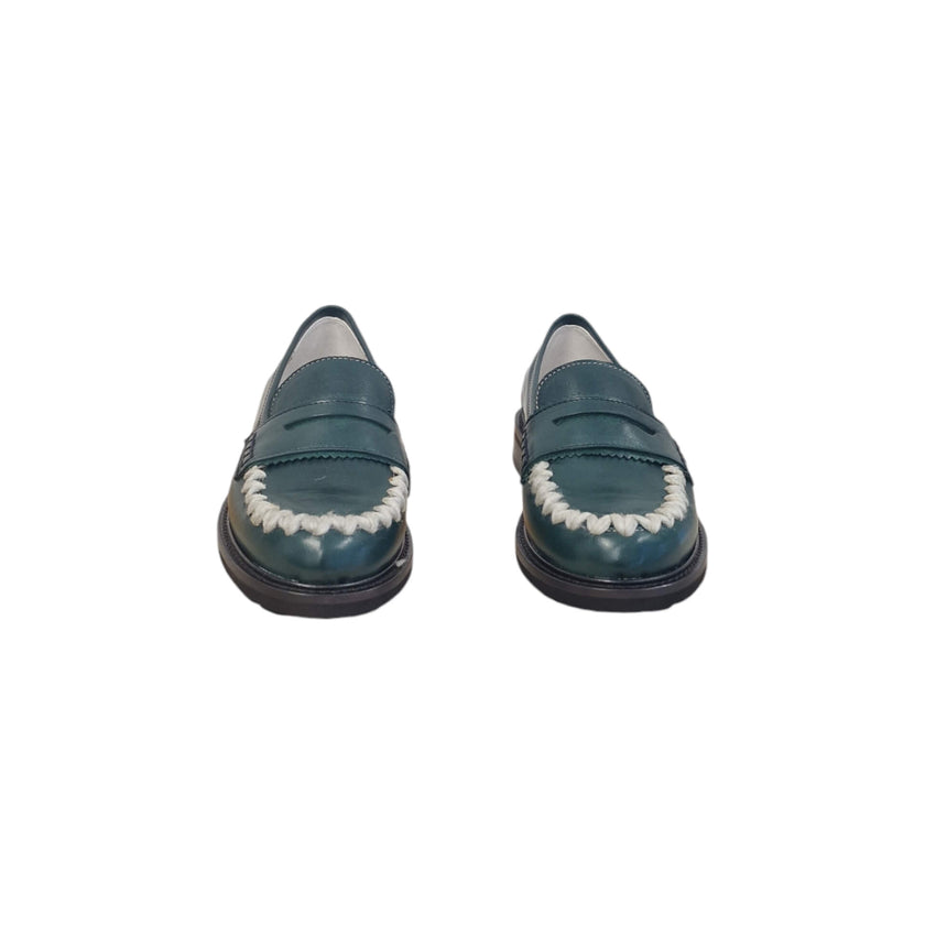 Viola Ricci Gaia - Mocassino nappa glove verde - lana Vendite Flash