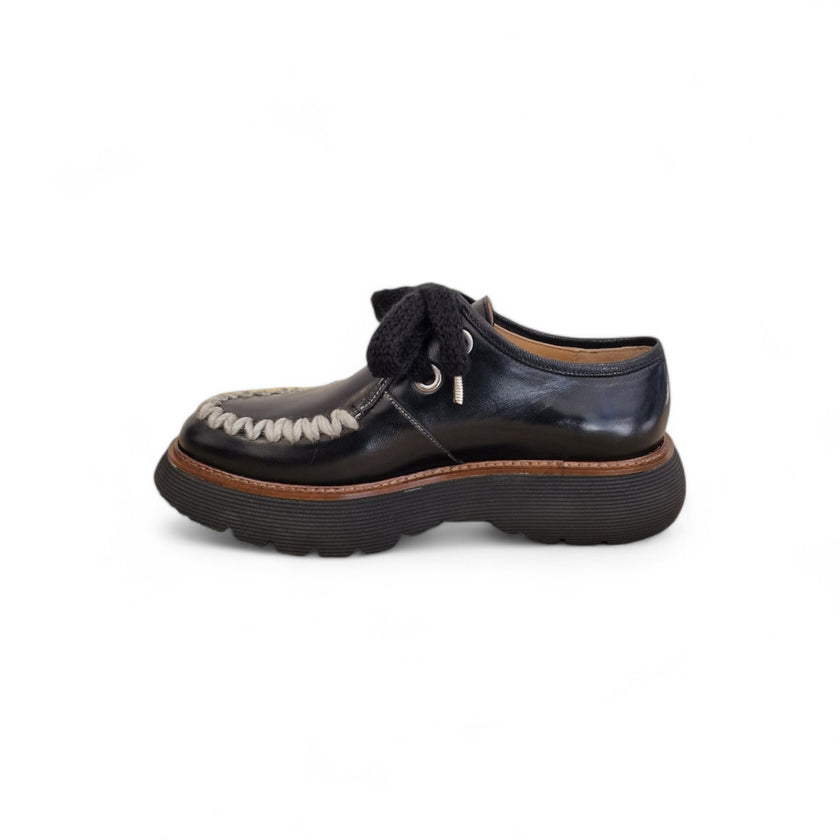 Viola Ricci Gio - Scarpa allacciata nera Italy