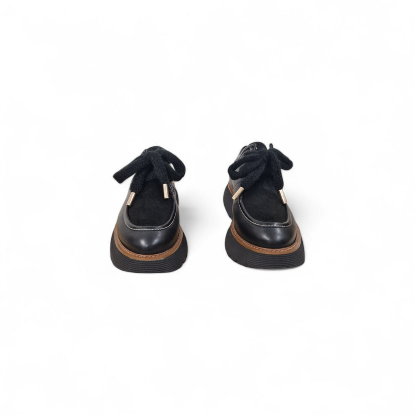 Viola Ricci Gio - Scarpa allacciata nera kav Italia