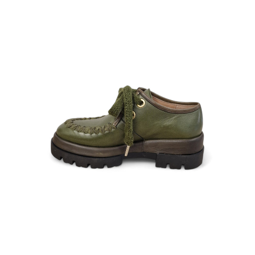 Viola Ricci Gio - Scarpa allacciata verde Nuovo