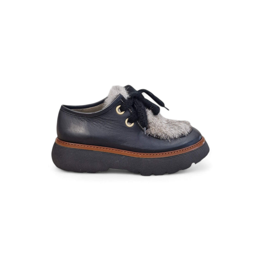 Viola Ricci Gio - Scarpa allacciata nera phar Italy