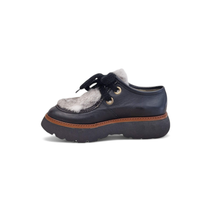 Viola Ricci Gio - Scarpa allacciata nera phar Italy