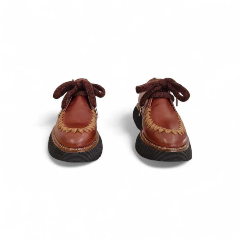 Viola Ricci Gio - Scarpa allacciata rhum Italia