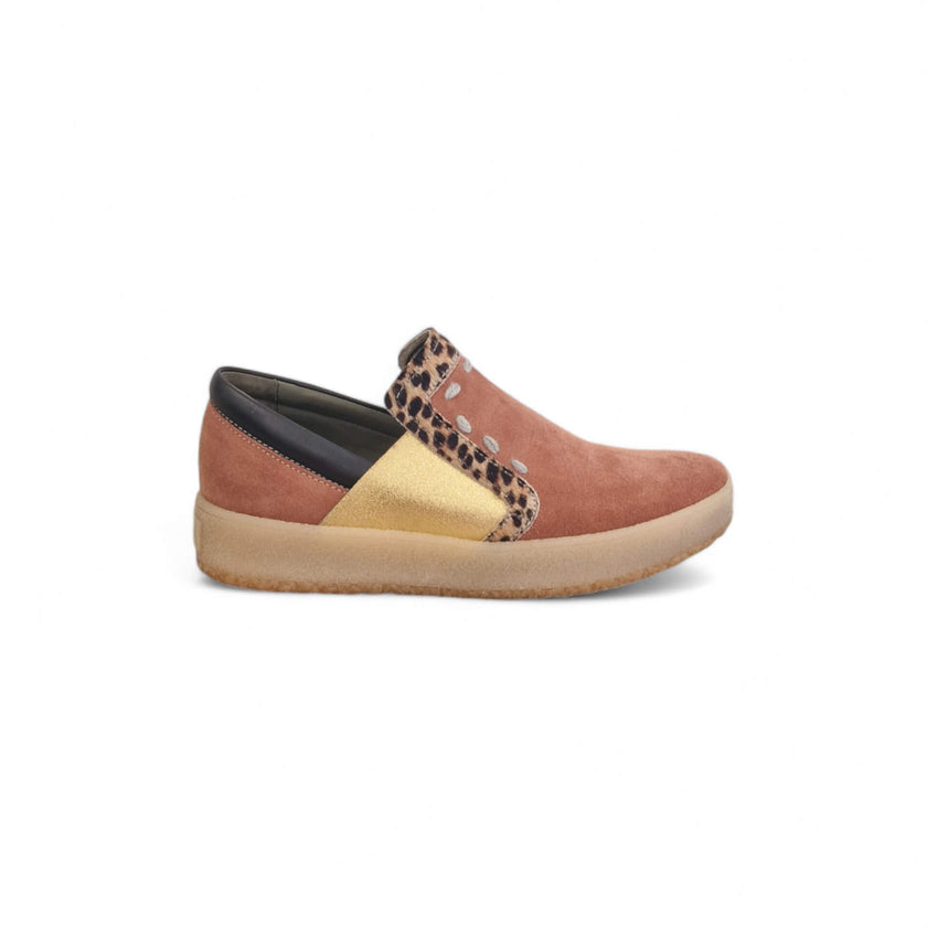 Viola Ricci Regina - slip on in pelle rosa antico animalier - smith Promozione