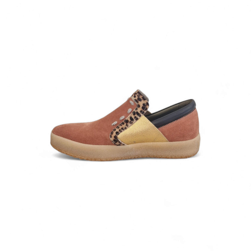 Viola Ricci Regina - slip on in pelle rosa antico animalier - smith Promozione