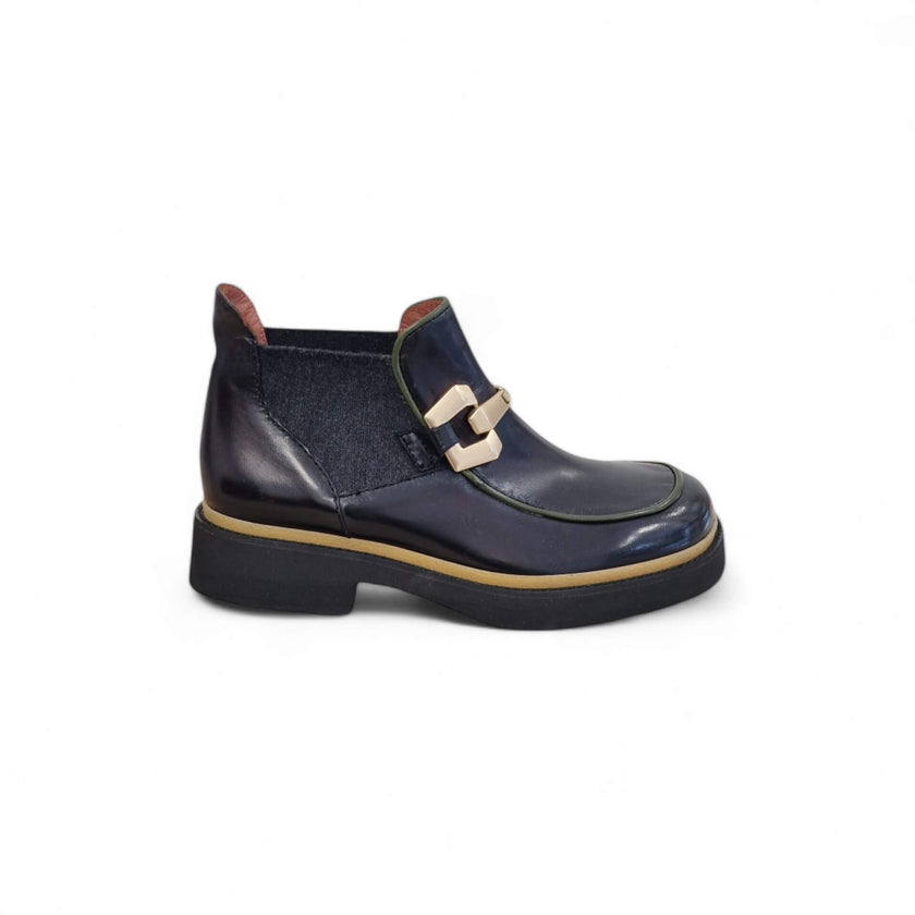 Viola Ricci Alice - Stivaletto beatles pelle nera Consegna Veloce