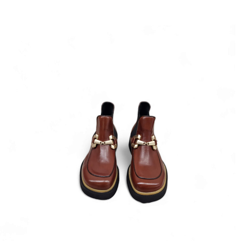 Viola Ricci Alice - stivaletto pelle Rhum Sottocosto