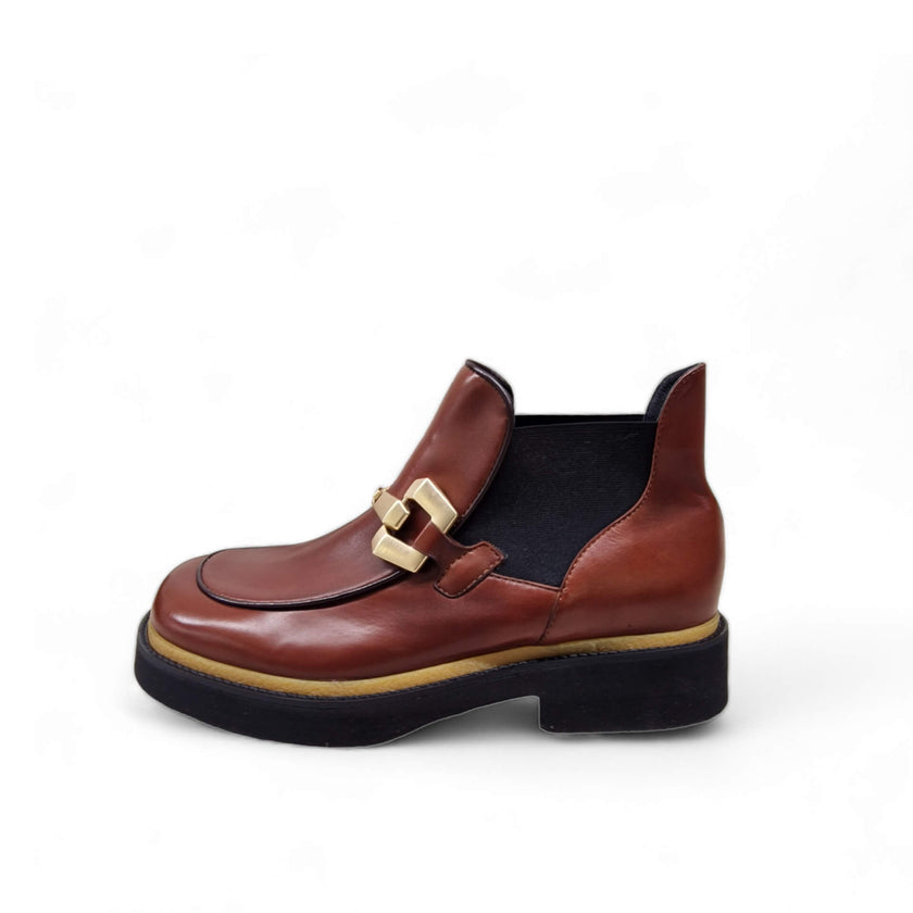 Viola Ricci Alice - stivaletto pelle Rhum Sottocosto