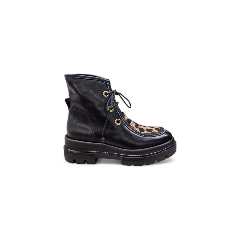 Viola Ricci Gio - Anfibio pelle nera Sconto