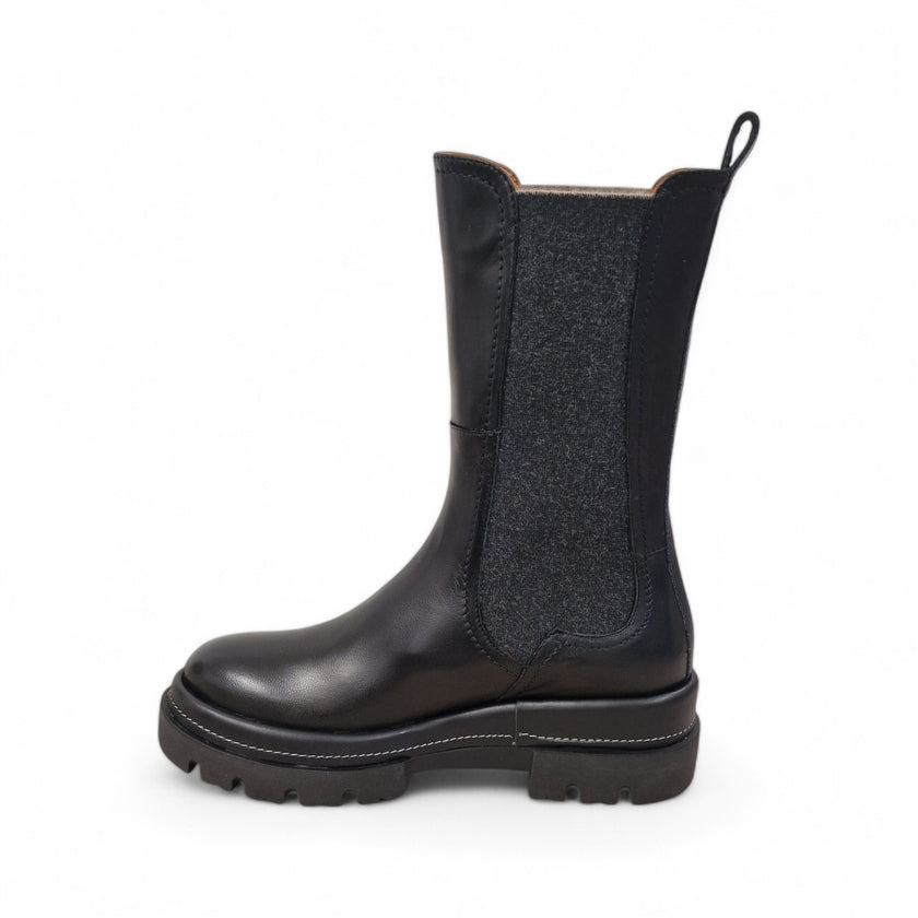 Viola Ricci Gio - Stivale beatles in pelle nera Saldi