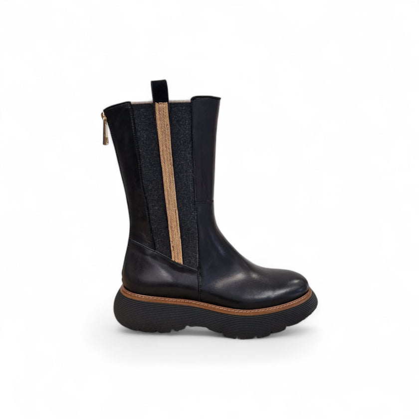 Viola Ricci Gio - Stivale in pelle Nero - Kombat Offerte