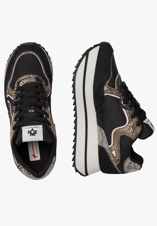 W6yz Sneakers in tessuto tecnico e suede Nero -DEVA W Sottocosto