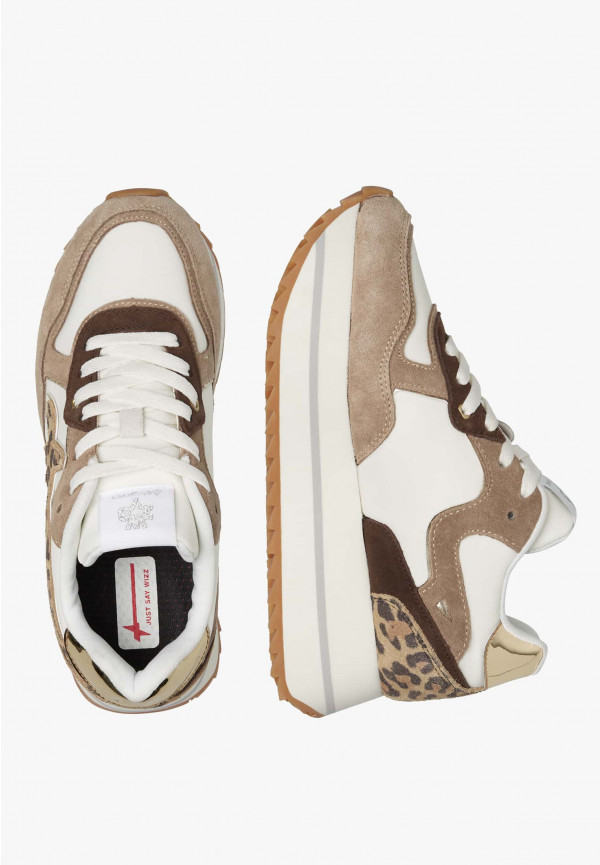 W6yz Sneakers in tessuto tecnico e suede Tortora -DEVA W Economico