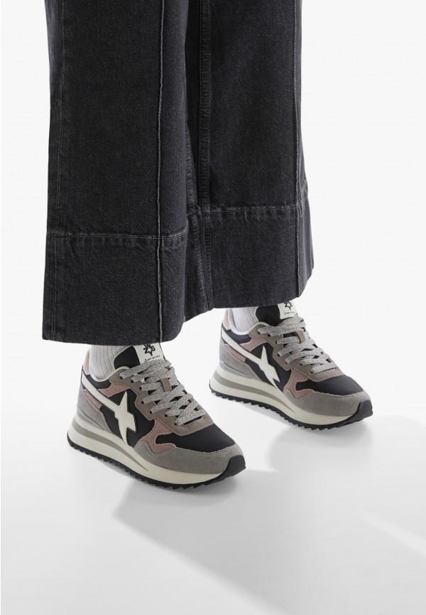 W6yz Sneakers in tessuto tecnico e suede Grigio -YAK-W In Vendita