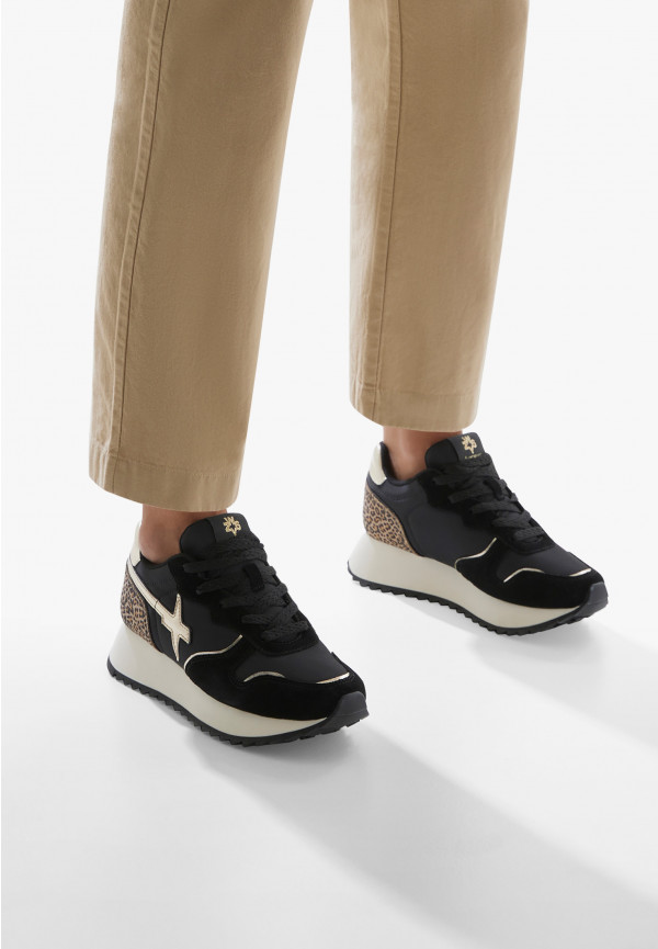 W6yz Sneakers in suede e tessuto tecnico Rosa -JET-W Saldi Di Fabbrica