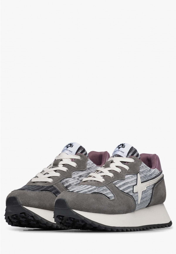 W6yz Sneakers in pelle e suede Antracite -JET-W I Più Venduti