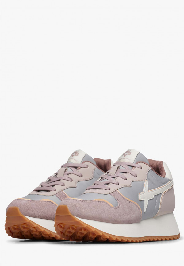 W6yz Sneakers in suede e tessuto tecnico Rosa -JET-W Vendite Flash