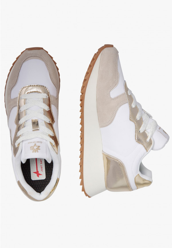 W6yz Sneakers in suede e tessuto tecnico Bianco-Platino -JET-W In Saldo