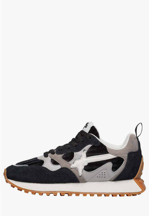 W6yz Sneakers in suede e tessuto tecnico Nero -LOOP-W Moda