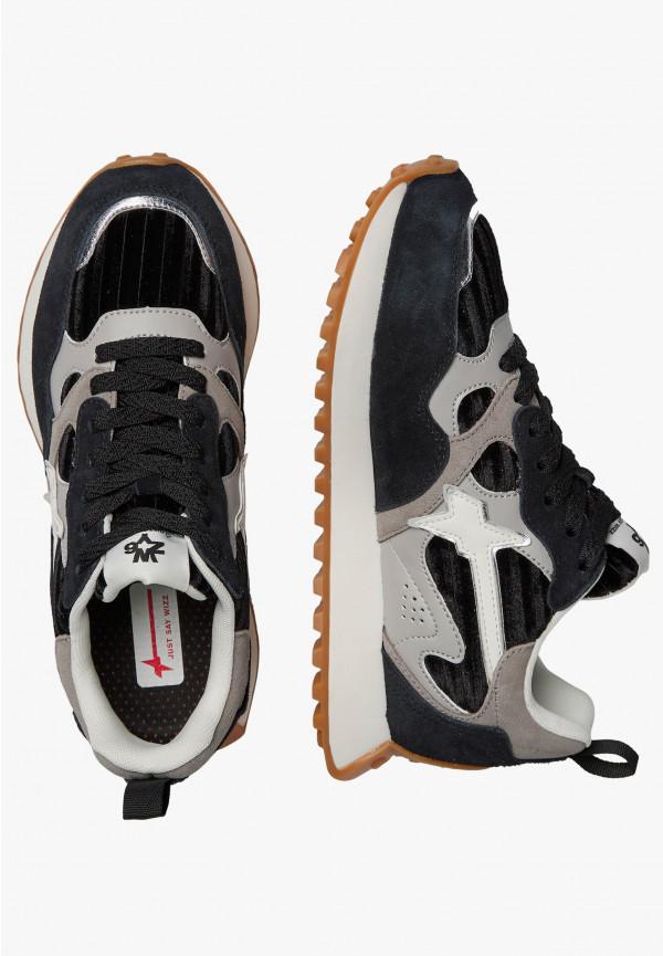 W6yz Sneakers in suede e tessuto tecnico Nero -LOOP-W Moda