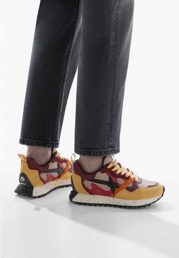 W6yz Sneakers in suede e tessuto tecnico Rosso -LOOP-W 2025