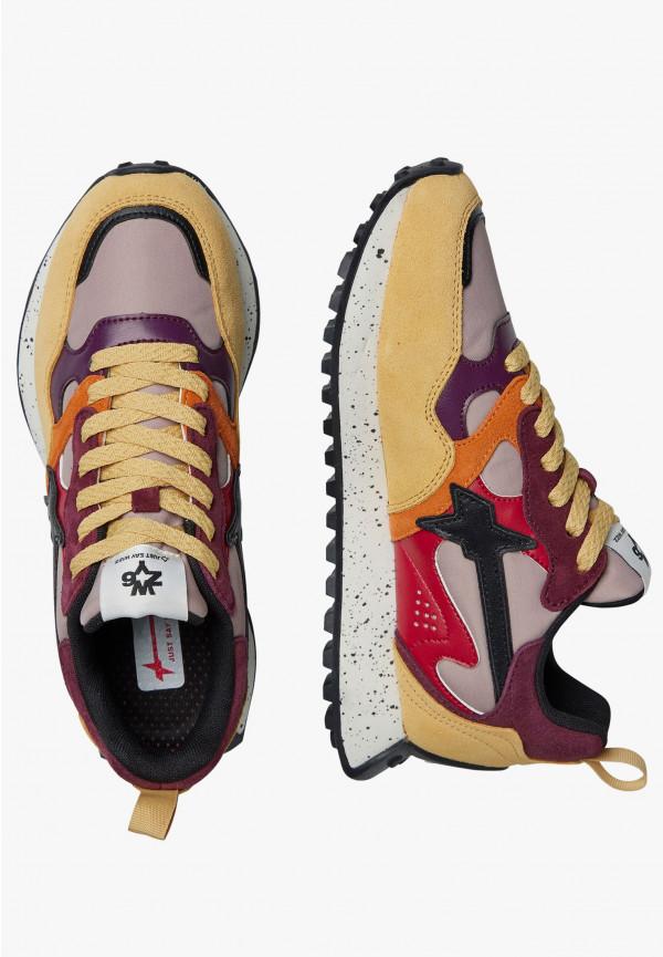 W6yz Sneakers in suede e tessuto tecnico Rosso -LOOP-W 2025