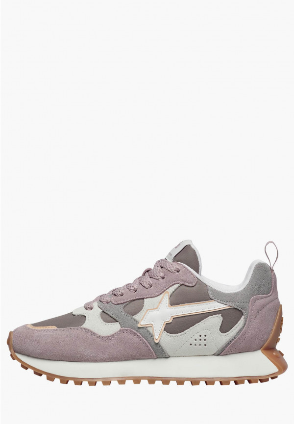 W6yz Sneakers in suede e tessuto tecnico Bianco-Grigio -LOOP-W Italy