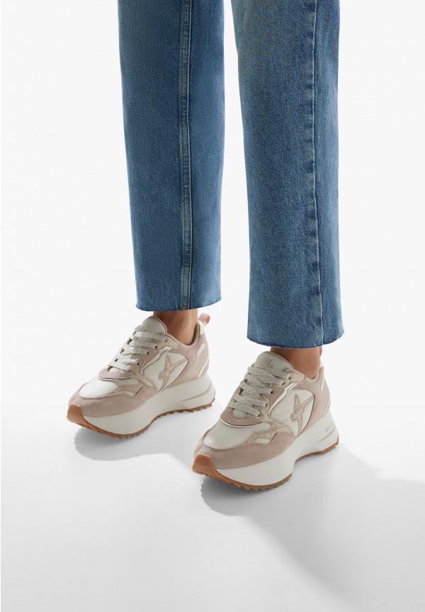 W6yz Sneakers in pelle e tessuto tecnico Rosa cipria -ANNY 2 W Promozione