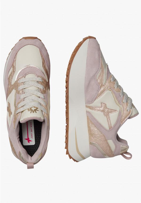 W6yz Sneakers in pelle e tessuto tecnico Rosa cipria -ANNY 2 W Promozione